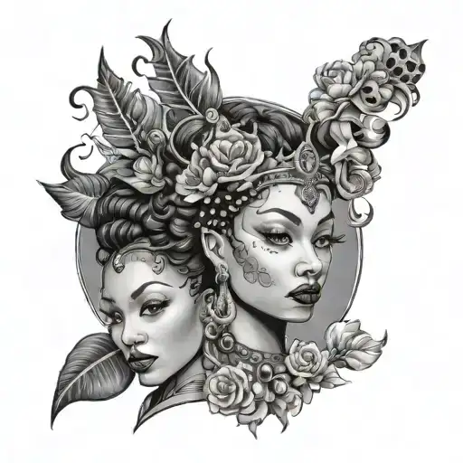 Black Queen tattoo design idea