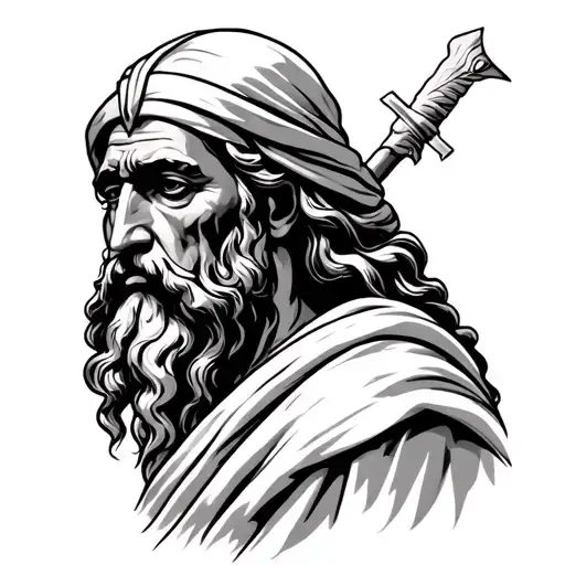 Moses tattoo design idea
