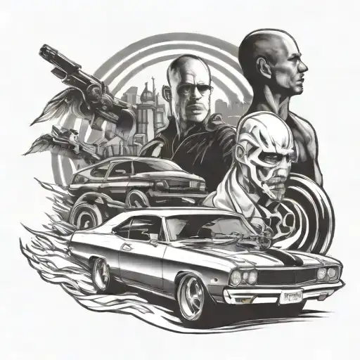 Fast And Furious tattoo design idea