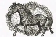 pégase cheval ailé tattoo design idea