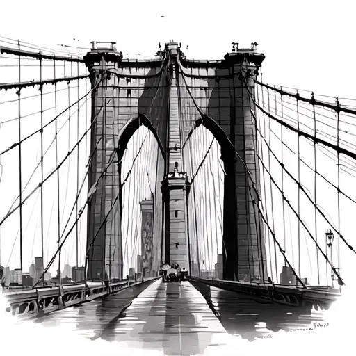 Brooklyn Bridge tattoo design idea