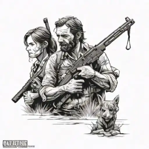 The last of us, Call of Duty, Red dead Redemption tattoo design idea