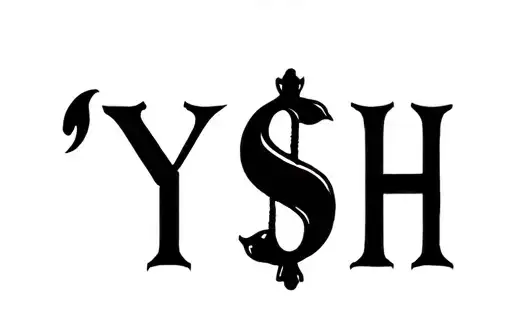 "Ya $ h" tattoo design idea