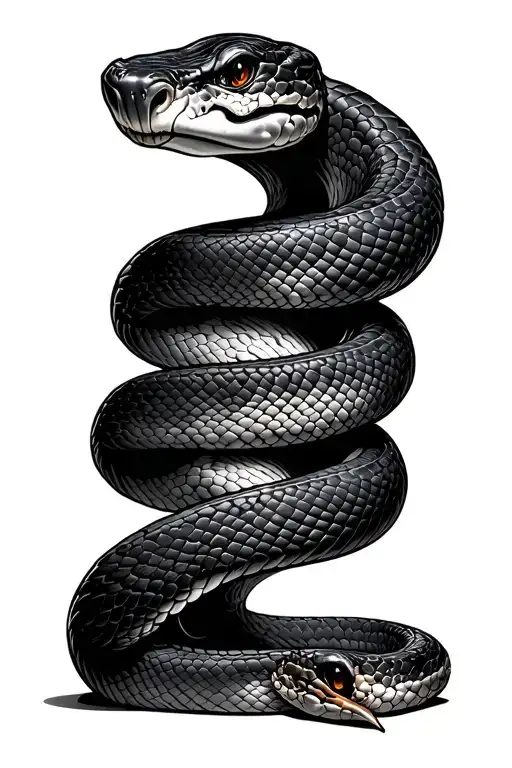 snake shedding skin tattoo design idea
