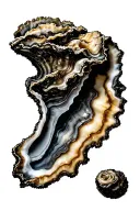 oyster shell tattoo design idea