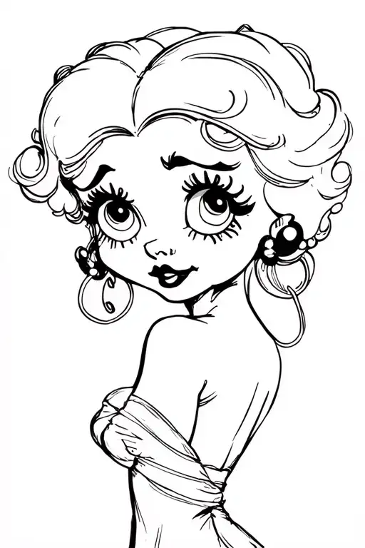 betty boop tattoo design idea