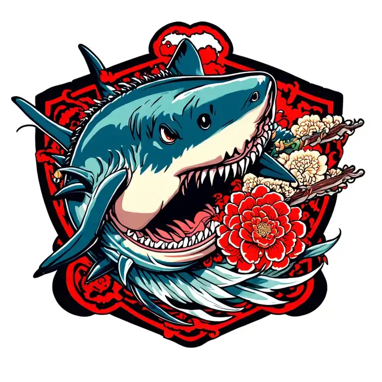 yakuza shark back tattoo design tattoo design idea