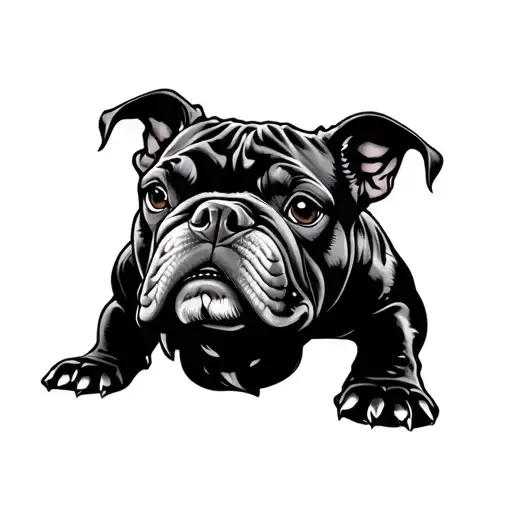 exotic micro bully tattoo design idea