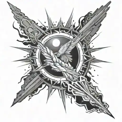 destiny passion and light rays coming tattoo design idea