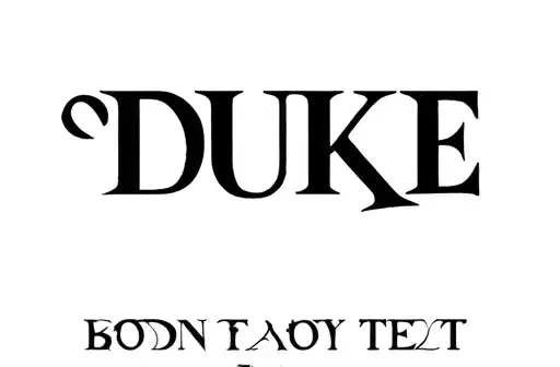 "Duke" tattoo design idea