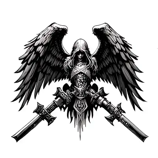 warhammer 40k Dark Angels tattoo design idea