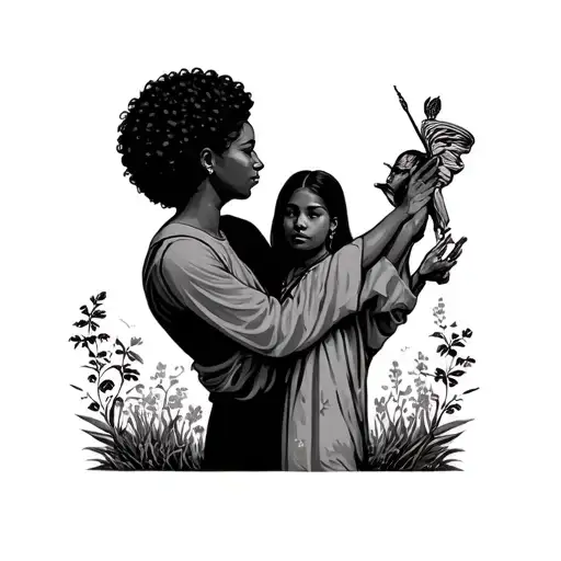 Family, liberation, equality, commitment, freedom, immigration tattoo design idea