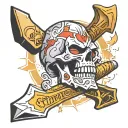 tomahawk tattoo design idea