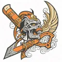 tomahawk tattoo design idea