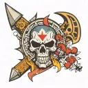 tomahawk tattoo design idea