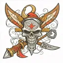 tomahawk tattoo design idea