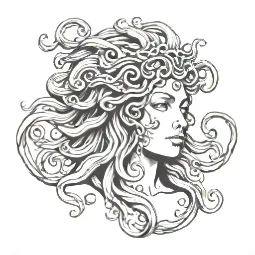 medusa head tattoo design idea