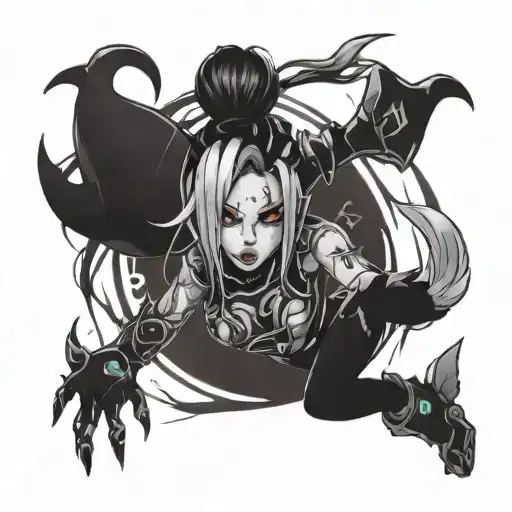 Jinx arcane league of legends tattoo design idea