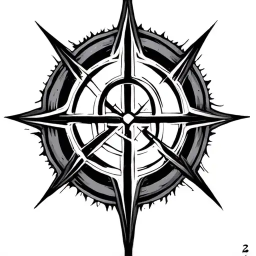 sigil for anti anxiety and anti depression that's just like work tattoo design idea