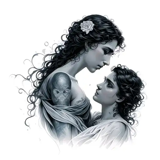 Orpheus And Eurydice tattoo design idea