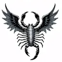 Scorpion With Wings tattoo design idea
