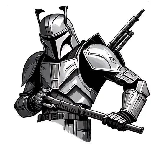 Mandalorian tattoo design idea
