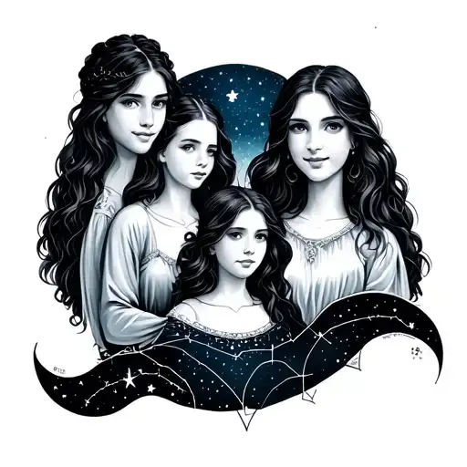 Family Constellation tattoo design idea