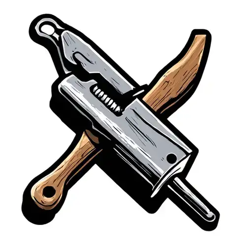 Carpenter tools tattoo design idea