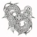 Navajo and celtic tattoo design idea
