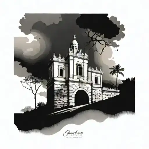 National Bridge Church, Santander, Colombia tattoo design idea