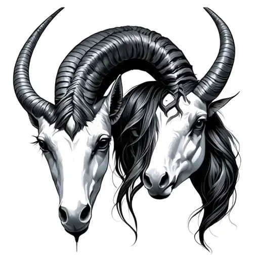 Capricorn And Libra tattoo design idea