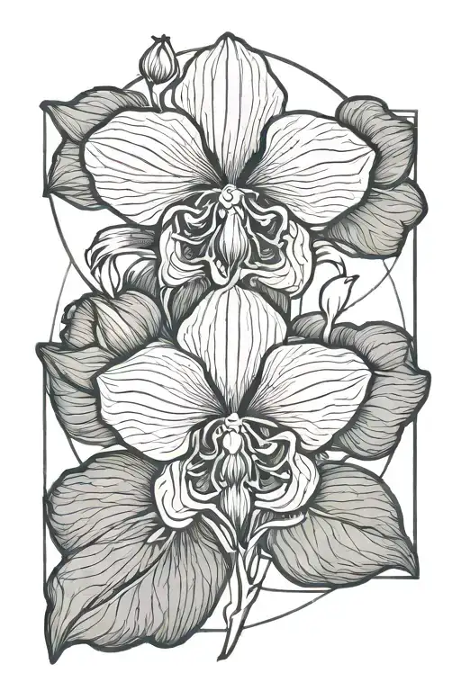 sweet pea flower tattoo design idea