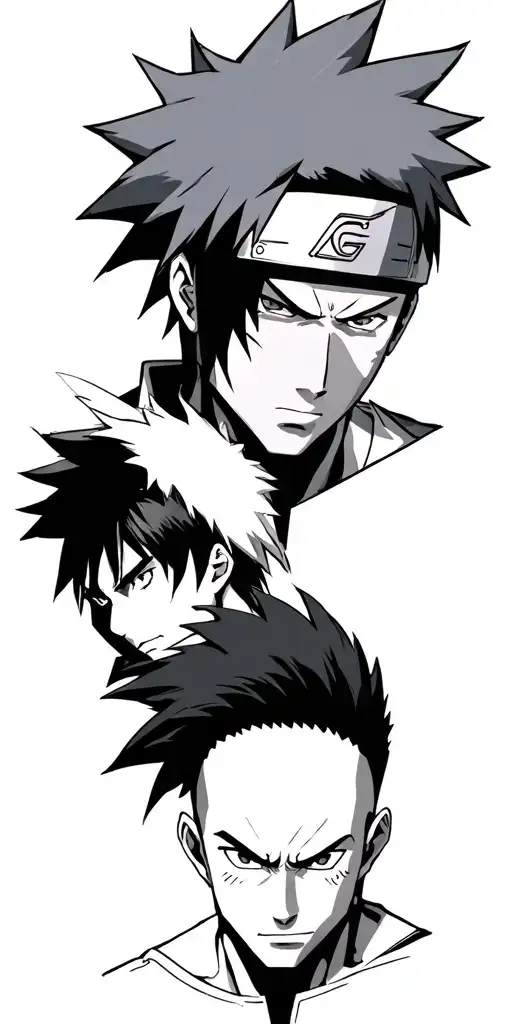 Naurto, Light Yagami, Kakashi, Saitama, Gon Freecss, Izuku Midoriya tattoo design idea