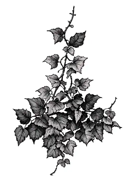 Ivy vines growing tattoo design idea