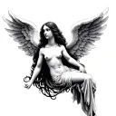nirvana in utero angel tattoo design idea