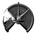 triple scale balanced libra weight plate tattoo design idea