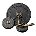 triple scale balanced libra weight plate tattoo design idea