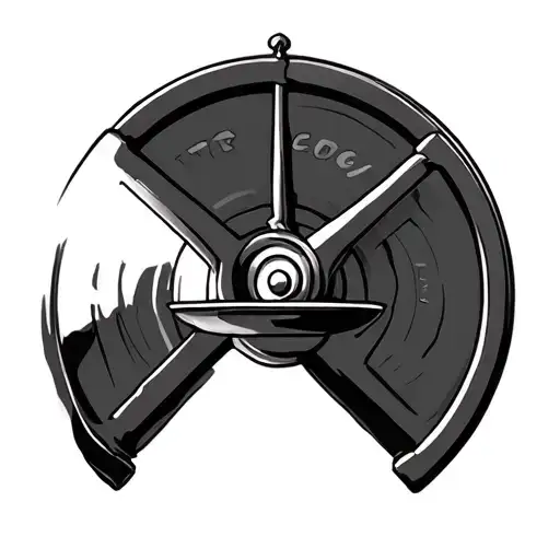 triple scale balanced libra weight plate tattoo design idea