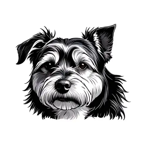 Memorial Dog tattoo design idea