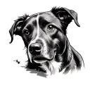 Memorial Dog tattoo design idea