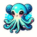 cute octopus tattoo design idea