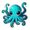 cute octopus tattoo design idea