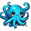 cute octopus tattoo design idea