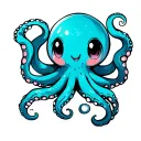 cute octopus tattoo design idea