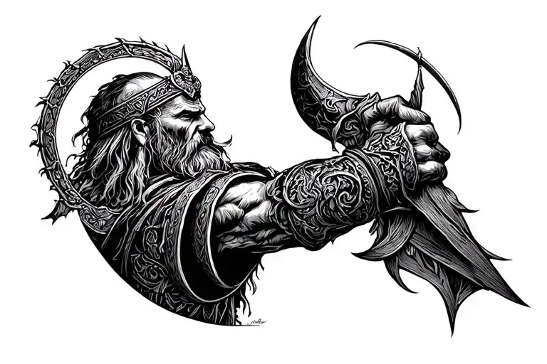 "Illegitimate shall not be carborundum" Viking warrior tattoo design idea