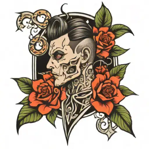 FTS AND DICE THROAT TATTOO BASED ON tattoo design idea