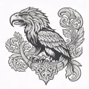 Albania eagle lions head tattoo design idea