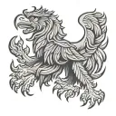Albania eagle lions head tattoo design idea