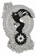 aztec calendar tattoo design idea