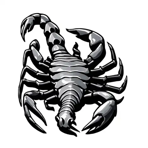 scorpion 3d style along tattoo design idea